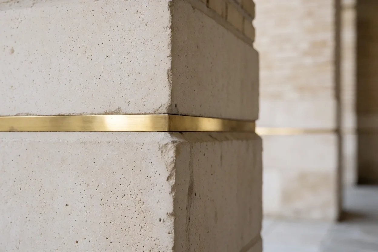 Architectural structural detail showing material precision