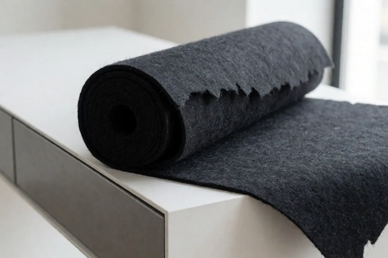 Wool felt material sample
